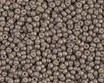 Miyuki 2091 Matt Metallic Tarnished Silver 11/0 seed beads, 10 grams