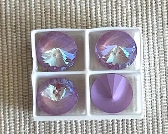 Swarovski Lavender Delite: Chaton 39ss (12pcs) or Rivoli (4pcs) Select size in drop down