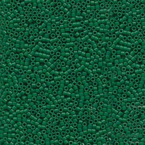 DB-DB0656 OPAQUE GREEN Dyed 11/0 Delica Miyuki Cylinder beads, 7.6 grams approx.