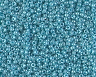 11-247 Opaque Green Turquoise Luster MIYUKI 11/0 Seed Beads 10 grams,(approx 110 beads per gram)