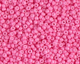 11-1385 CARNATION PINK Opaque MIYUKI 11/0 Seed Beads 10 grams, (approx 110 beads per gram)