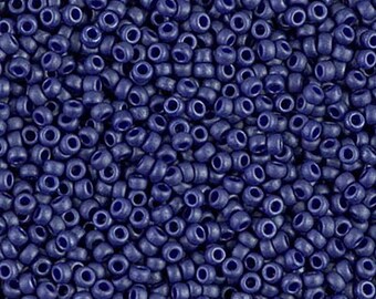 Miyuki 417 Matt OP Cobalt Luster 11/0 seed beads, 10 grams