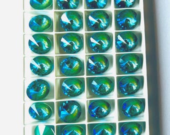Swarovski Silky Sage Delite Crystal Chaton: 39ss, 1088 (6 or 12 pcs)