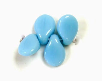 Preciosa Pip™ Beads Opaque Turquoise Blue, 5x7mm, 50 beads in clear plastic hanging tube