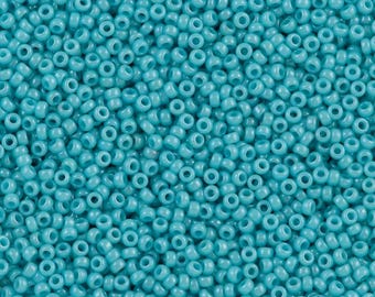 Miyuki 2470 Opaque Turquoise Luster 11/0 seed beads, 10 grams