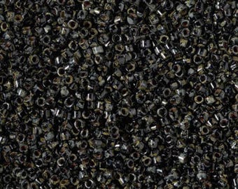 DB2261 OP Black Picasso, Miyuki Delica Cylinder beads, 7.8 grams