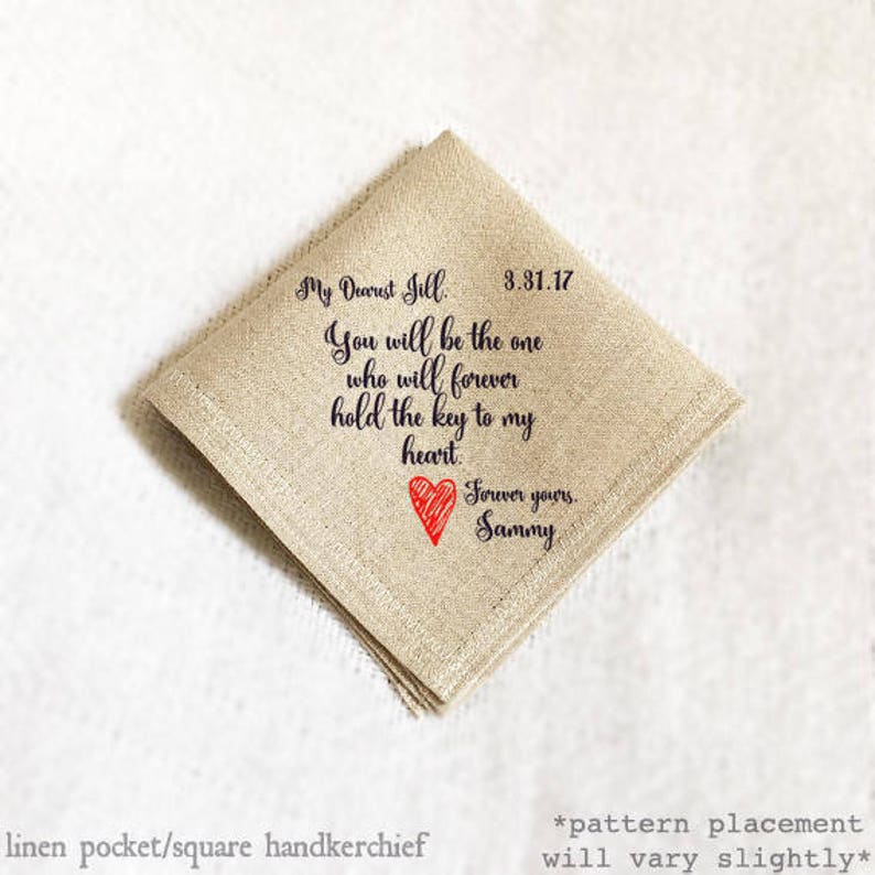 Linen Anniversary Gift Handkerchief Wallet Keepsake Gift Etsy