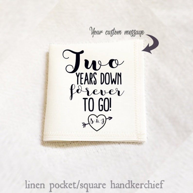 Cotton Pocket Square 2nd Year Anniversary Cotton Anniversary Etsy