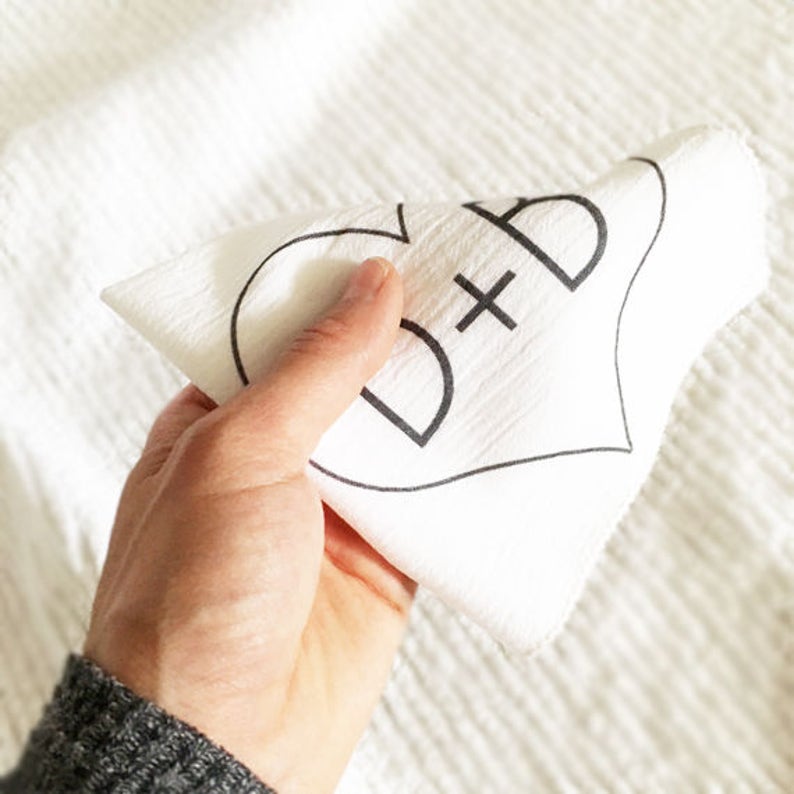 Cotton Pocket Square 2nd Year Anniversary Cotton Anniversary Etsy