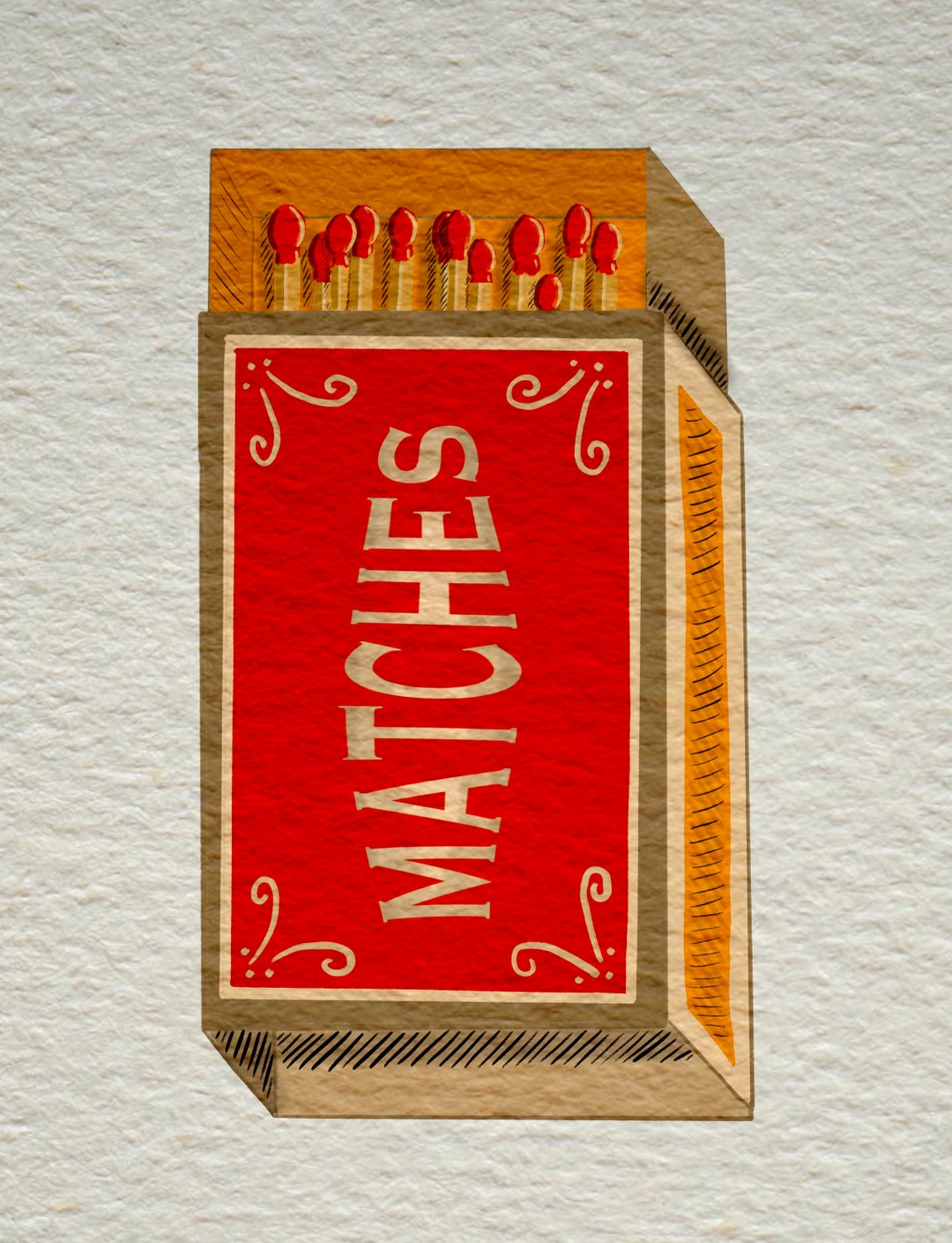 Hand Drawn Matchbook - Etsy