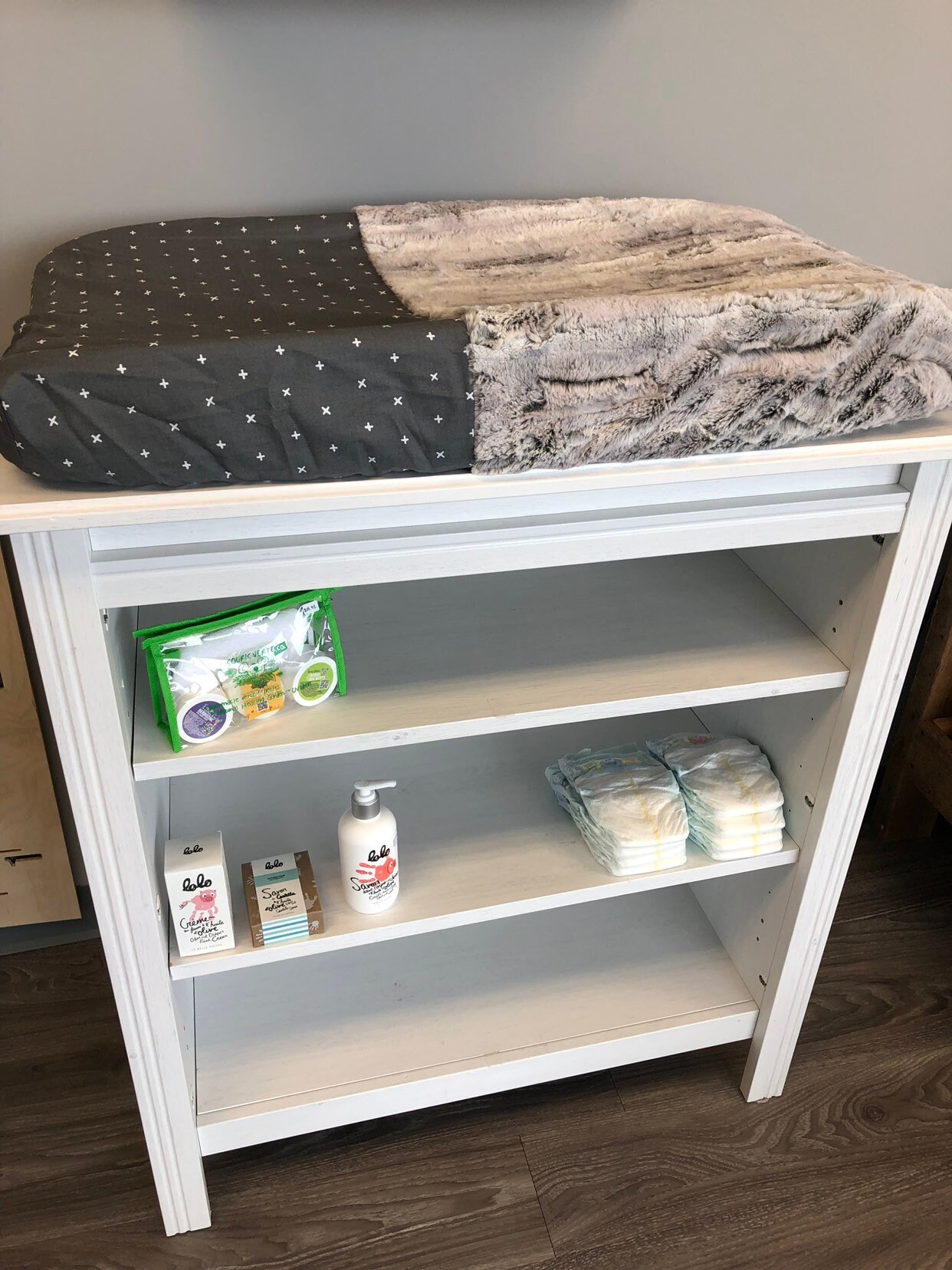 dark grey changing table