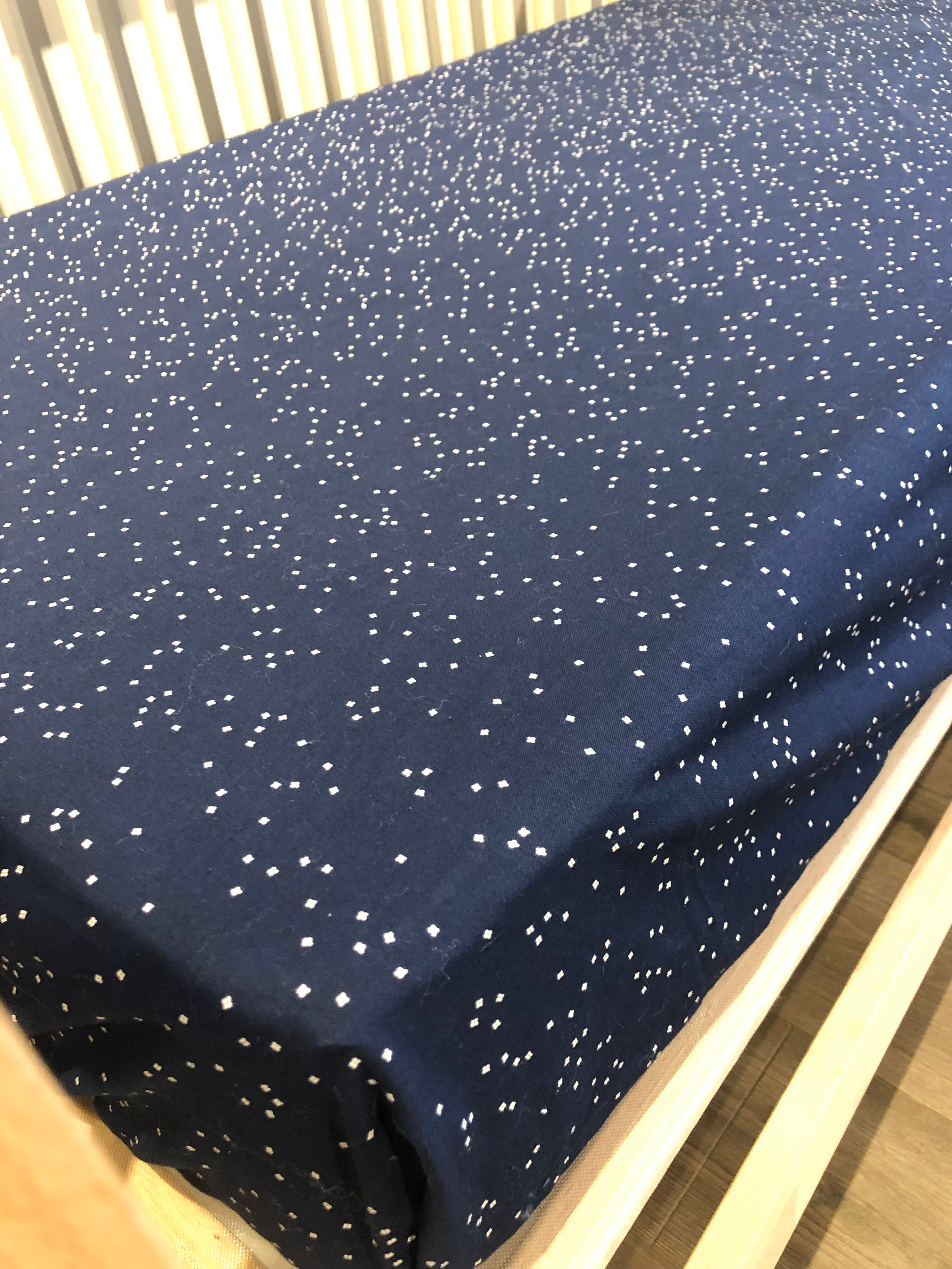 Stars On Dark Navy Baby Fitted Sheet Crib Sheet Baby Crib
