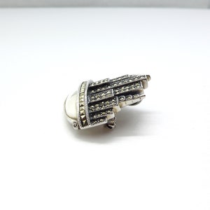 835 Argento - Collana in argento corallo rosso e marcasite - Catawiki