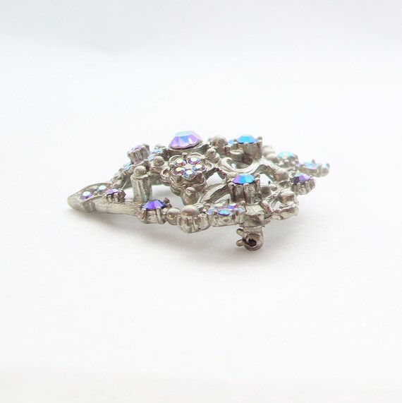 Vintage Tara Fifth Avenue Silver Tone AB Crystal … - image 4