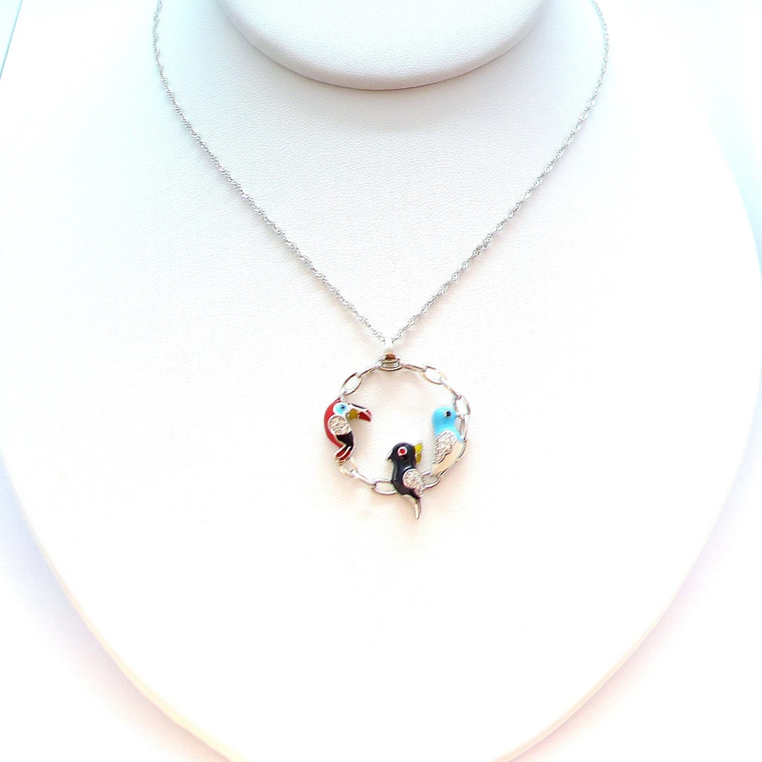 UFO84【Vin Antique】 Vintage Fuzion Creations FZN Sterling Silver 925 Enamel