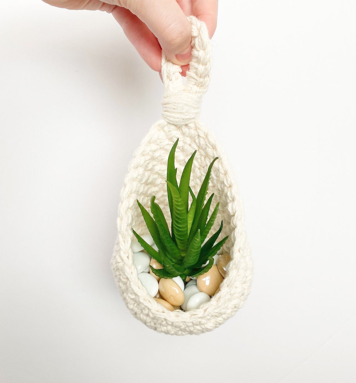 Hanging Air Plant Holder HandCrocheted Etsy