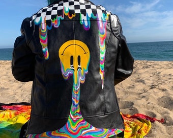 Handgemalte Kunst inklusive Jacke (Unikat) Individuell gemalte Jacke