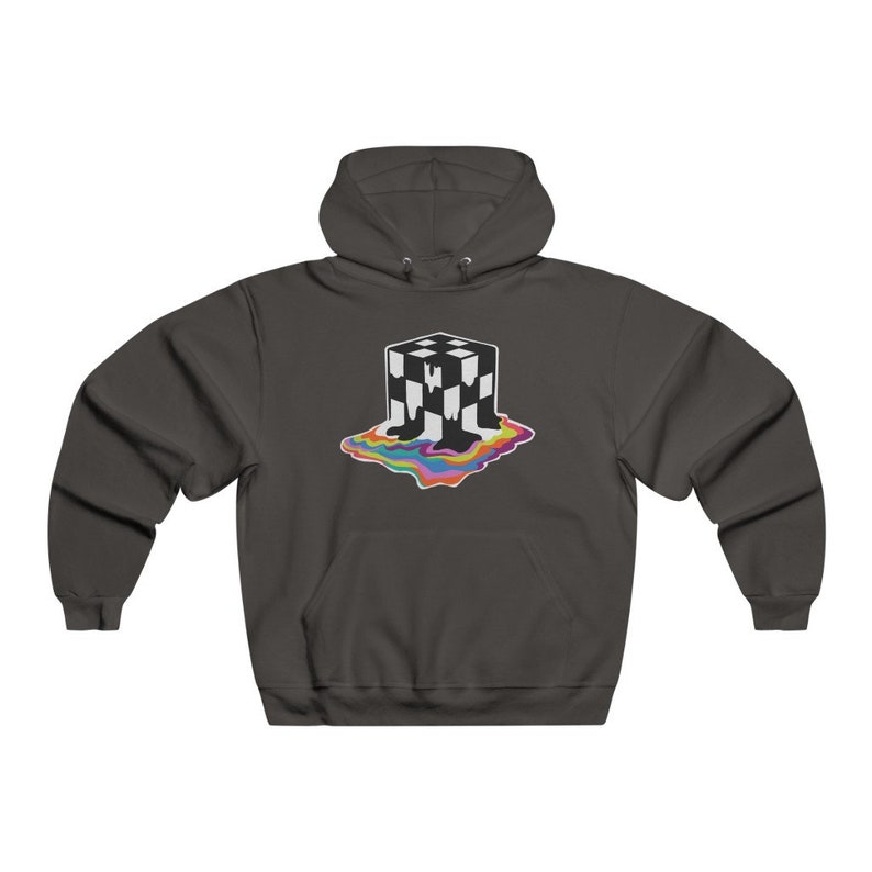 Drippy Psychedelic Rubiks Cube Hooded Sweatshirt Trippy Hoodie, Psychedelic Hoodie image 8