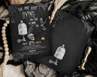 Vintage Halloween Party Invitation Template We Are Just Dying For You To Join Us Adult Halloween Party Invitation Printable Digital Download