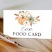 Fall Food Cards Template Thanksgiving Food Label Card Printable Fall ...