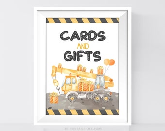 Construction Party Sign, Printable Construction Party Sign, Cards and Gifts Birthday Party Sign, Baby Shower Construction Sign Download C2