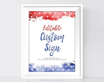 EDITABLE 4th of July Company Picnic Flyer 4th of July sign Company Picnic 4th of July Invitation Company 4th of July Event DIY Corjl P2 P1