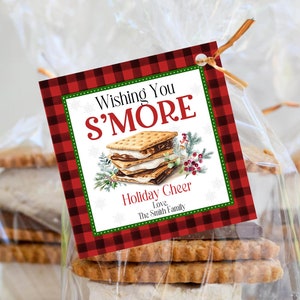 S&#39;more Christmas Tag Printable S&#39;mores Gift Tag S&#39;more Holiday Cheer Printable Christmas Tag DIY Christmas Gift Teacher Christmas SM2