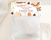 SALE Rustic Smores Bag Toppers Non-Editable Camping Bonfire Birthday Baby Shower Smore Favor Bag Toppers Printable Smores Bag Toppers SM Il_170x135