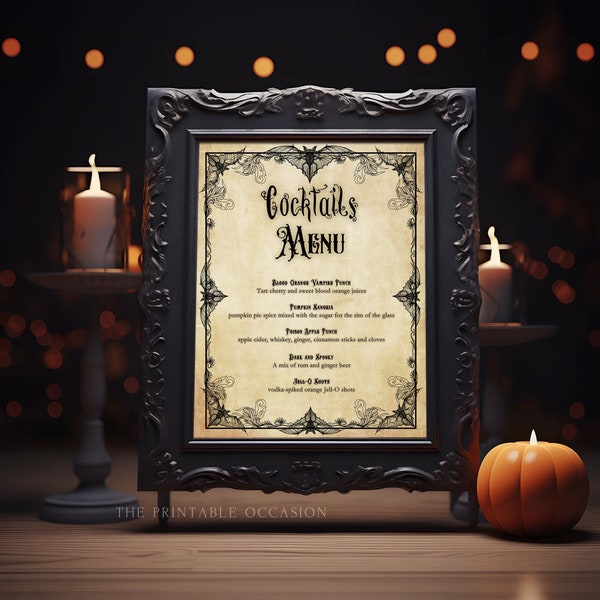 Halloween Pick Your Poison Bar Menu Template Printable Sips Going Down Drinks Sign Editable Skeleton Cocktail Menu List Instant Download H4