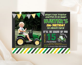 EDITABLE Tractor Birthday Invitation Template Farm Invitation Tractor Invitation Printable Invitation Instant Download Printable Invite TR1