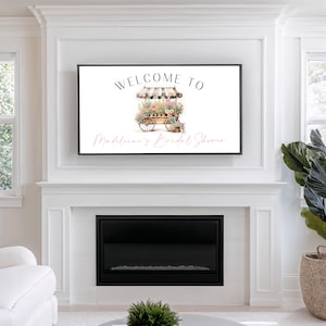 Bridal Shower Frame TV Art Samsung Off The Market Flower Cart Digital Sign Template Wildflower Custom Frame TV Art Edit Bridal Shower FC1