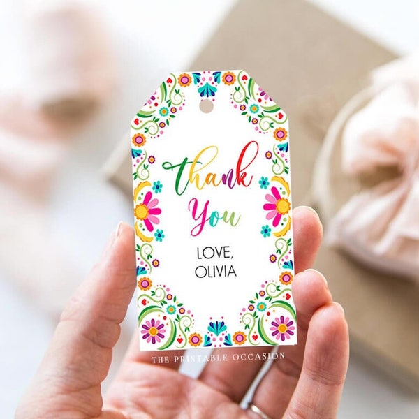 Editable Fiesta Party Theme Favor Tags, Printable Mexico Wedding Gift Tags, Editable Fiesta Wedding Thank you tag Template, FE1