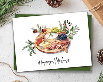 Editable Charcuterie Christmas Card, Printable Charcuterie Board Christmas Card, Printable Charcuterie Board Holiday Card, Christmas Corjl