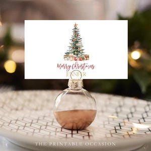 Christmas Dinner Place Card Template Editable Christmas Tree Place Card Holiday Brunch Place Card Christmas Dinner Party Labels Buffet T2C
