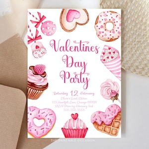 EDITABLE Valentines Day Party Invitation Kids Valentines Day Party Invite Printable Valentines Day Brunch Invite Class Party Invitation VD