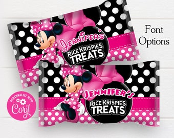 Label Template Minnie Mouse Etsy