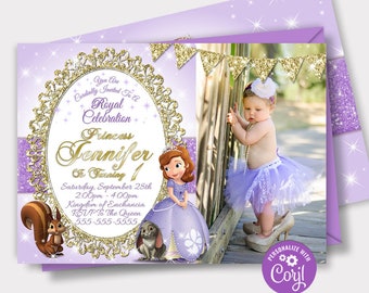 Sofia The First Invitation Etsy