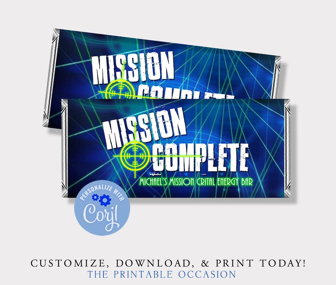 EDITABLE Laser Tag Gift Tags, 3 or 4 Laser Tag Gift Tags Templates ...