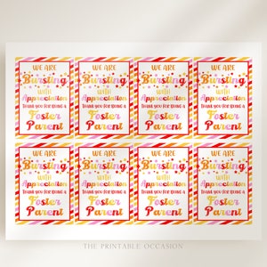 Foster Parent Appreciation Printable Tag Foster Parent Thank You Star ...