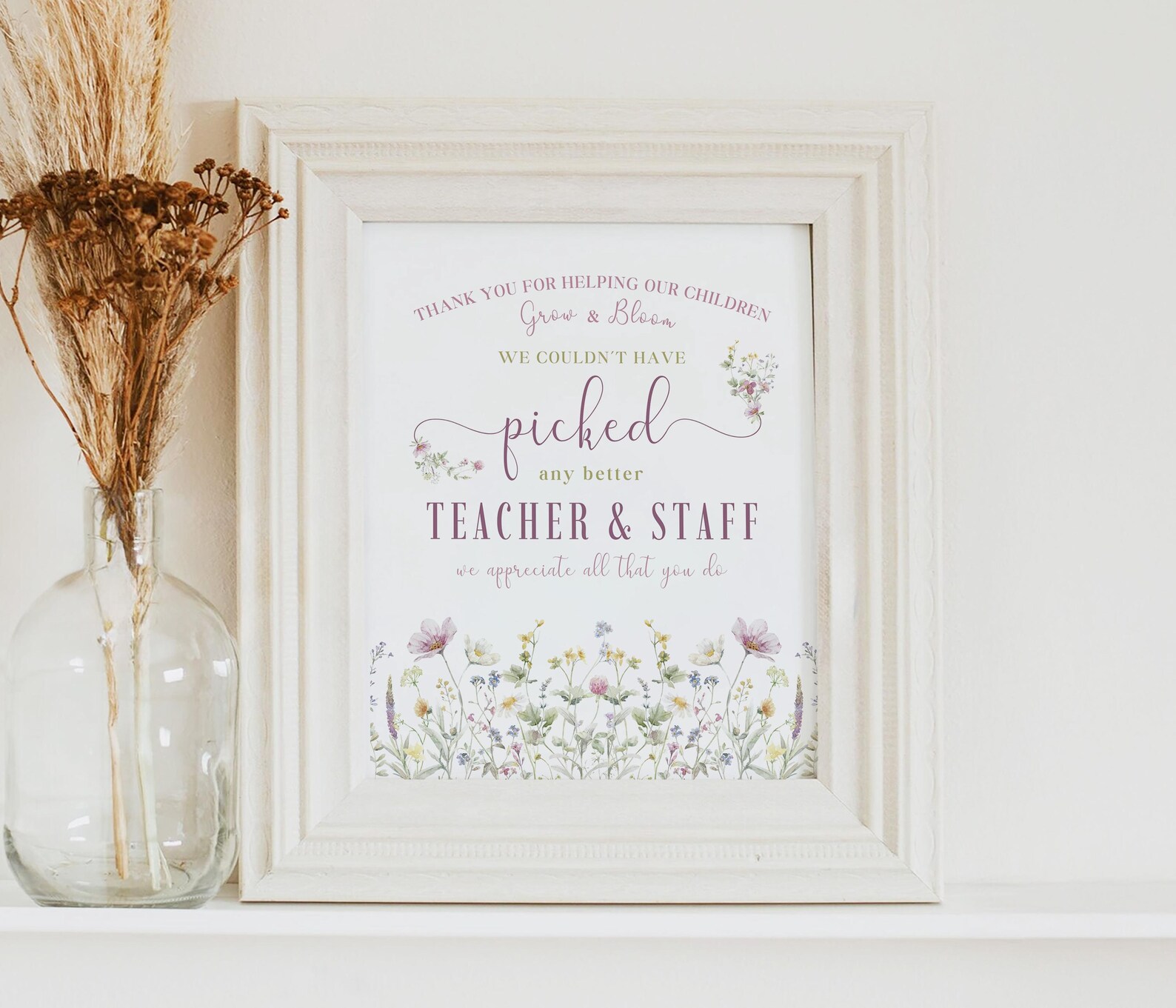 Teacher Appreciation Week Sign Printable Thank You Teacher Staff Sign ...