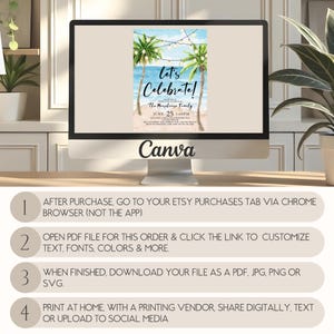 Set the vibe for a laid-back beach party with this editable tropical summer celebration invitation! Featuring palm trees, ocean waves, and string lights, this watercolor beach BBQ invite is perfect for a family gathering, summer cookout, bonfire party, or coastal birthday celebration. Whether you're hosting a grill and chill beach bash, a sunset bonfire, or a tropical luau, this stylish design captures the relaxed, fun atmosphere.