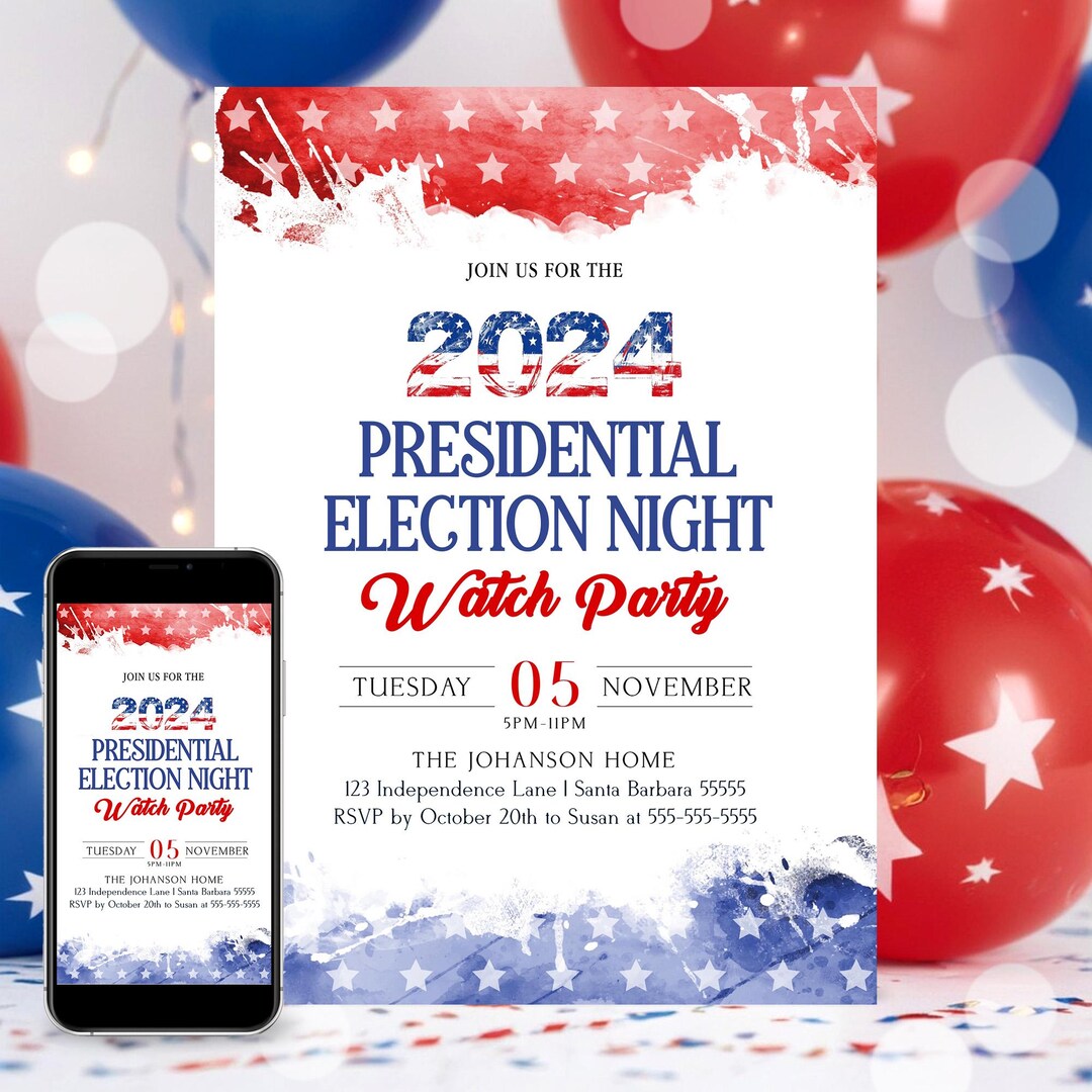 Editable Presidential Inauguration Party Evite Invitation Inauguration ...