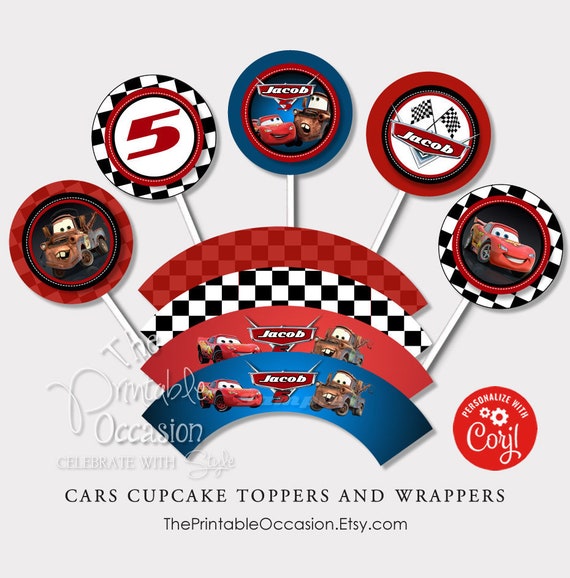 disney cars cupcake rings