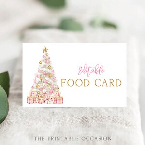 Editable Christmas Buffet Labels Printable Holiday Food Cards Christmas ...