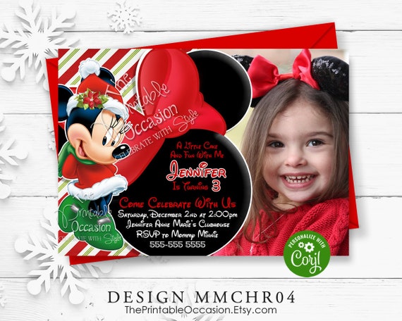EDITABLE Mickey Mouse Christmas Invitation Templates, Mickey Mouse Instant Download, Mickey Mouse Birthday Invitations, Instant Download Il_570xn