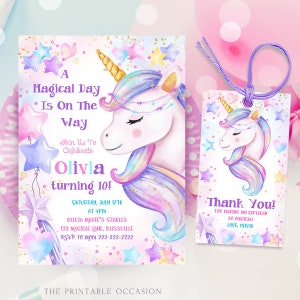 Unicorn Invitation, Unicorn Invites, Instant Download Unicorn Birthday Invites, Unicorn Birthday Invitation Unicorn Birthday Party Corj UN1