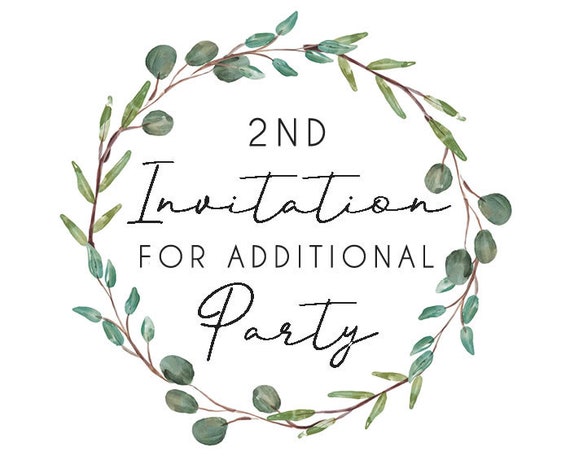 Add On: Add a SECOND invitation with the same design (for additional party dates) Il_570xn