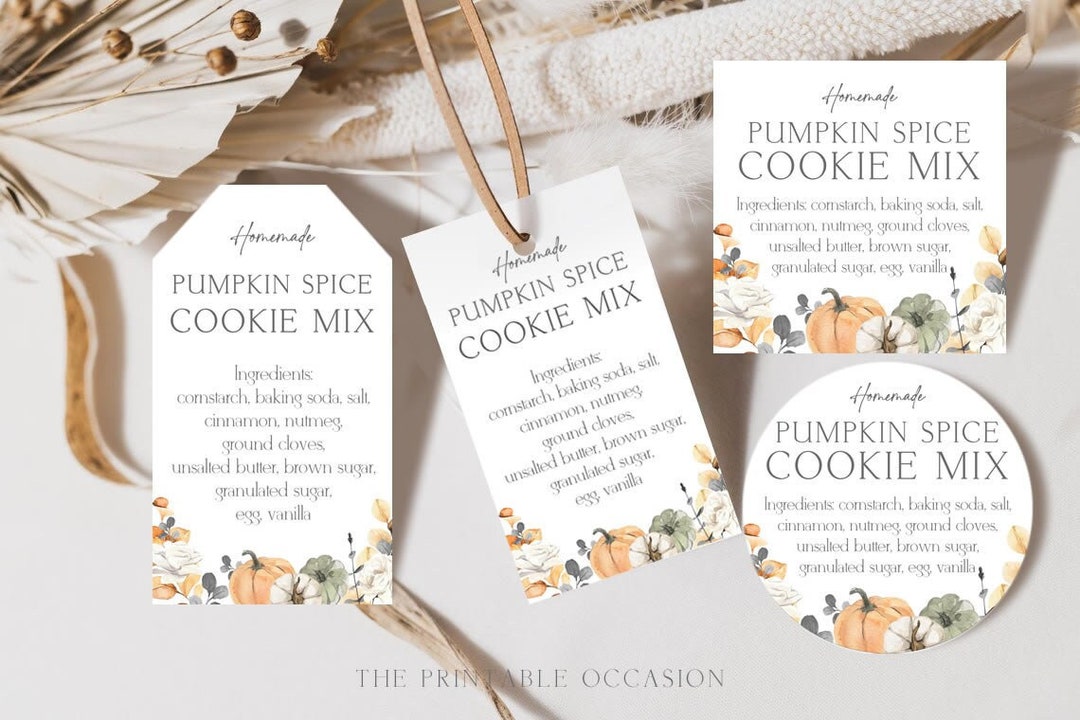 Ingredients Tags, Ingredients Cards, Editable Pumpkin Food Cards ...