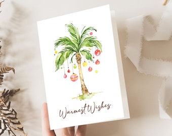 Tropical Christmas Card, Christmas Card, Cute Holiday Card, Christmas Party, Instant Download, Printable Tropical Holiday Greeting Card TC1