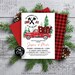 EDITABLE Lumberjack Baby Shower Invitation, Lumberjack Buffalo Plaid Rustic Red Truck Instant Download Printable Template Digital Corjl LJ